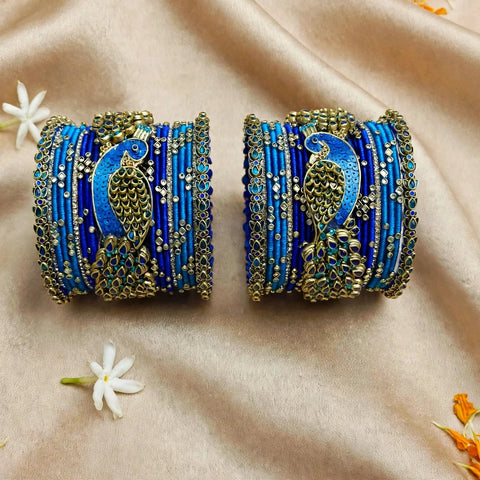 Peacock Thread Bangles HANDCRAFTED