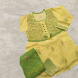 Cotton voil Chikankari kurti sets for girls