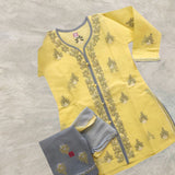 Cotton voil Chikankari kurti sets for girls