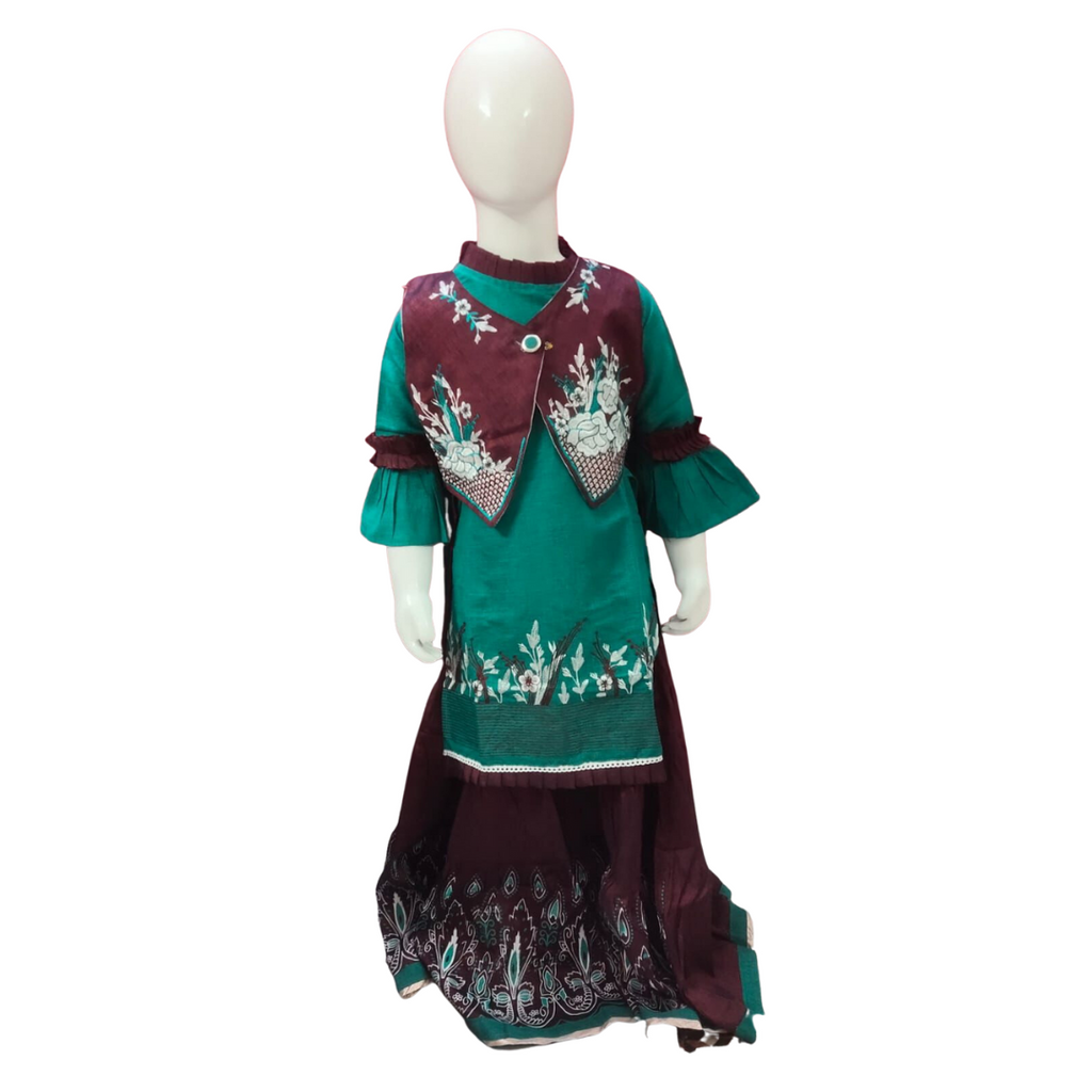 Kids Kurti Sharara Set