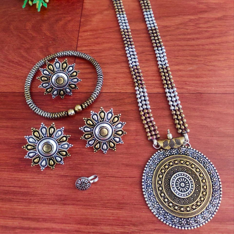 Dual tone Oxidised Jewellery Sets