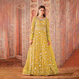 Net Fabric Long Gown Sets