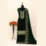 New Velvet Designer Party Wear Look Top-Dupatta