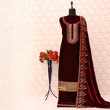 New Velvet Designer Party Wear Look Top-Dupatta