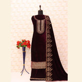 New Velvet Designer Party Wear Look Top-Dupatta