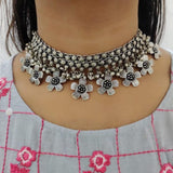 Oxidised Choker Necklace Set