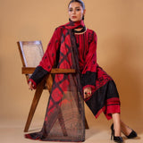 Pakistani Casual Wear- RED BLACK