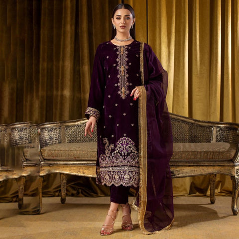 Pakistani Velvet Formal Wear