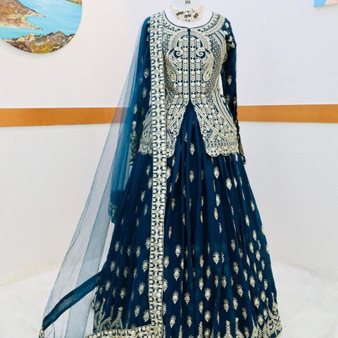 Pakistani Style Sequence Party Lehenga Set