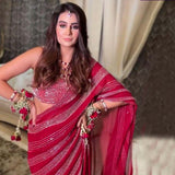 Half- Half Sequence Saree