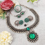 Oxidised Choker Necklace Set