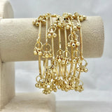 Kashmiri Gold Toned Bangles — Set of 8