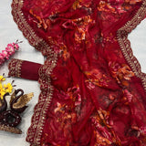 Georgette Printed Design saree