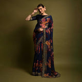 Georgette Printed Design saree