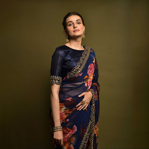 Georgette Printed Design saree