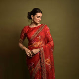 Georgette Printed Design saree
