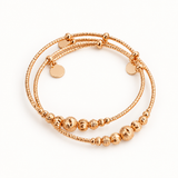 Rose gold bangle set clean product photo